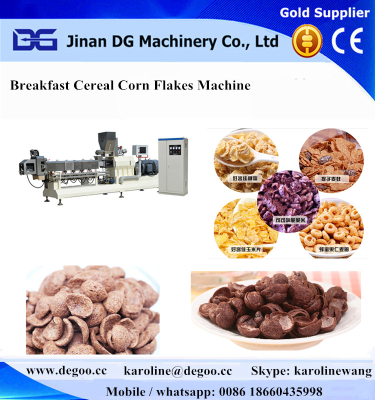 automatic breakfast cereal corn flake snack food extruder machineprocessing line