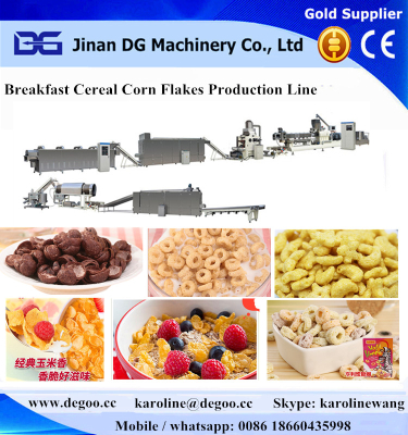 automatic breakfast cereal corn flakes processing line