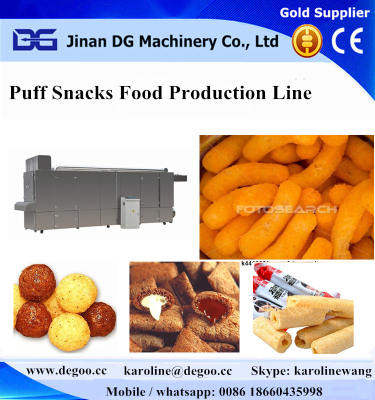 Automatic Corn Puff Snacks Food Double Screw Extruder