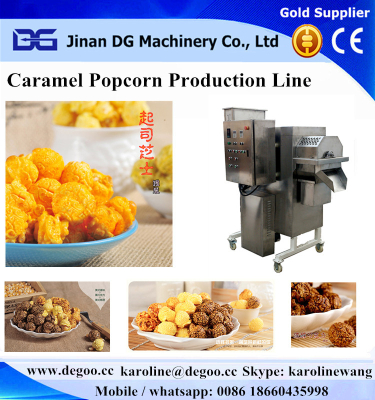 Automatic caramel choclate salty popcorn machine