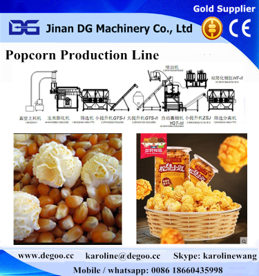 Automatic caramel choclate salty popcorn processing line