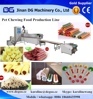 Automatic Dog Cat Chewing Treat Food Extruder Processing Line