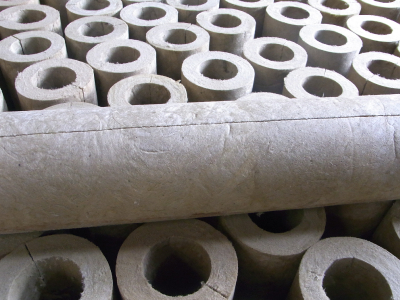 Rock wool pipe