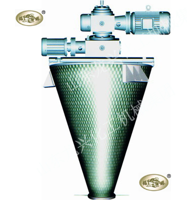 Vertical spiral belt mixing machine