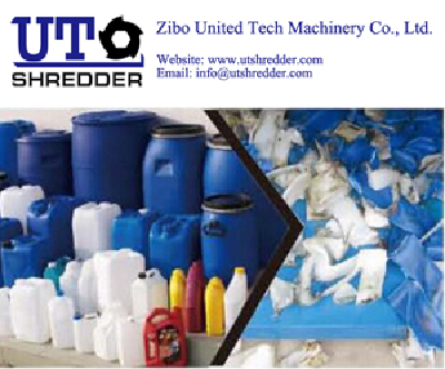 plastic shredder / plastic bucket crusher /plastic bottle shredder /metal drum crusher /paint bucket