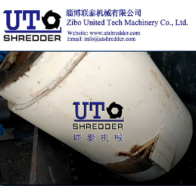 wood barrel shredder / High capacity factory price Double Shaft Shredder D2830/ Dual Shear Shredder / Two Rotor Crusher