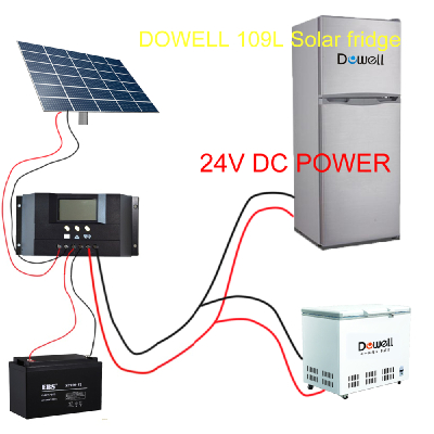 DOWELL Solar refrigerator 109L double door