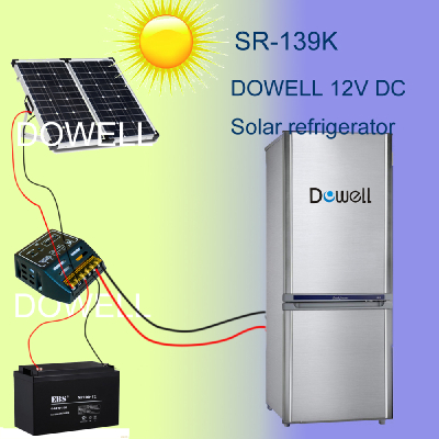  DOWELL 12V DC Solar refrigerator 139L