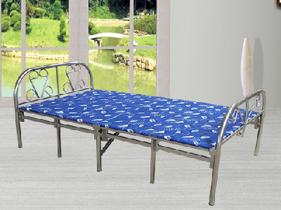 Silver Iron Metal Single Bed