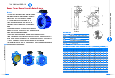 Double Flanged Double Eccentric Butterfly Valve