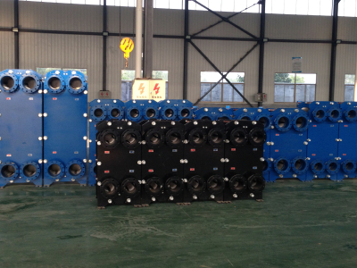 Plate of plate heat exchanger for heating water