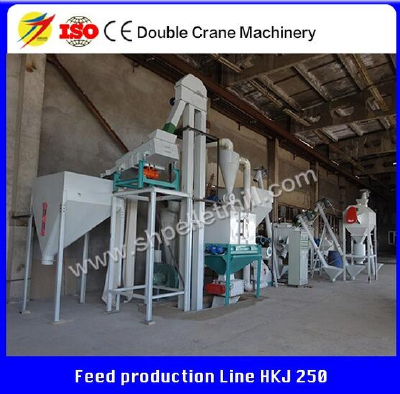 Complete animal pellet feed production line machine