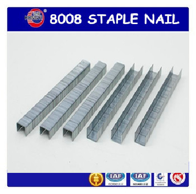 High quality 8008 pneumatic gun nail, 8mm length staple pin with competitive price