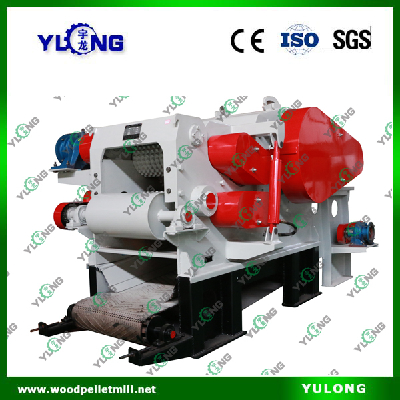 Industrial drum wood chipper