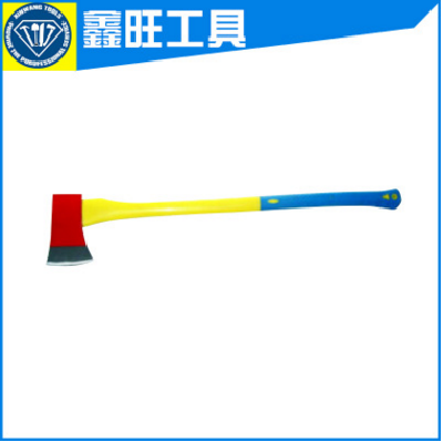 Yellow and blue plastic bag long-handled ax woodworking tools ax