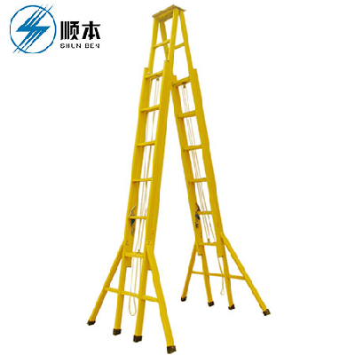 Insulation telescopic ladder,Insulated herringbone lift