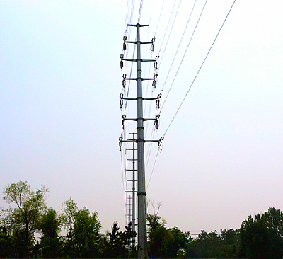 110 kV  Power Transmission Linear Pole,Tubular Tower,Electricity Pylon