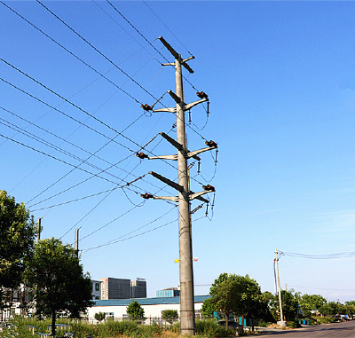 110 Kv Tubular Tower,Power Transmission Pole with Double Circuit
