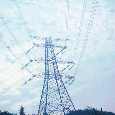 1000kv Double Circuit Linear Power Transmission Steel Tubular Tower