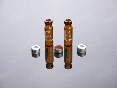 2ml HPLC autosampler vials Crimp Ring ND11 glass sample vials withCapsand Septa