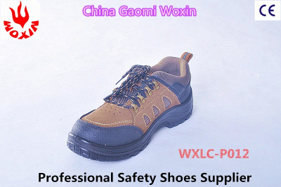 WXLC-P012 Suede cow leather steel toe PU outsole safety boots low price