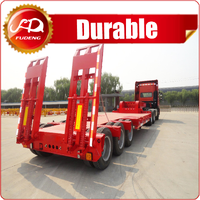 Heavy duty 40-60 ton low flatbed semi trailer low bed truck trailer