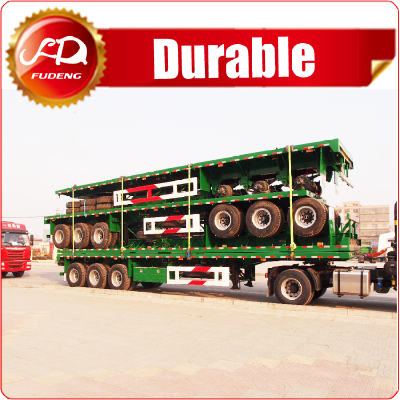 Cheap 3 axle 40ft or 20ft used trailer container flatbed truck trailerand semi trailer container for sale