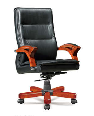 Executive chair,  big boss chair, leather and wood office chair