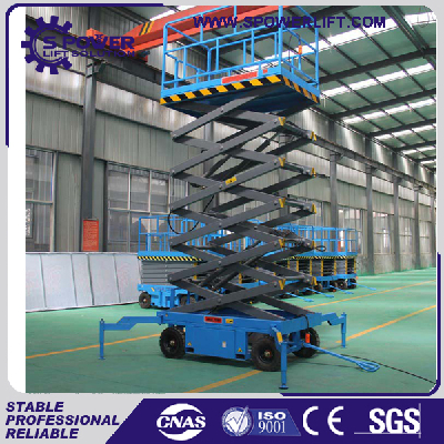 Hotel airport used mobile man small electric scissor lift platform