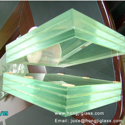 10+0.76+10+0.76+10 laminated glass with polished edge floor glass