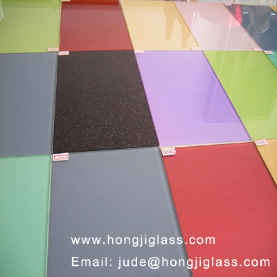 Silk screen glass various colors painted glass