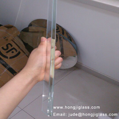 Super clear float glass 490x99mm polished edge