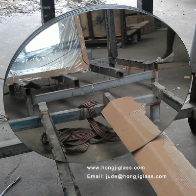 4mm oval shape alumunim mirror & silver mirror with polished edge