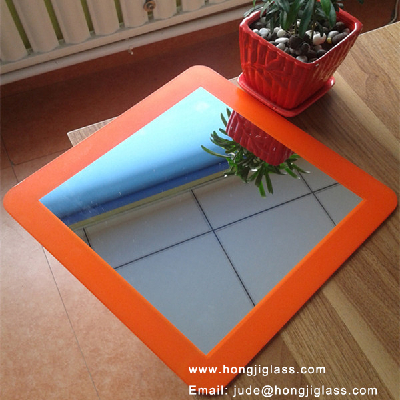 Partial silk screen printing mirror