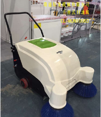 Hand push double brush sweeping machine