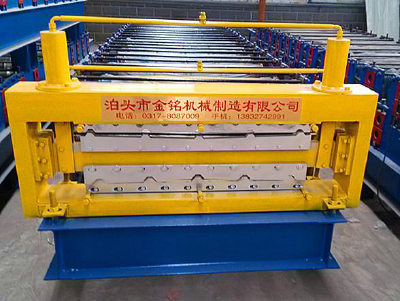 Roofing sheet molding double tile press