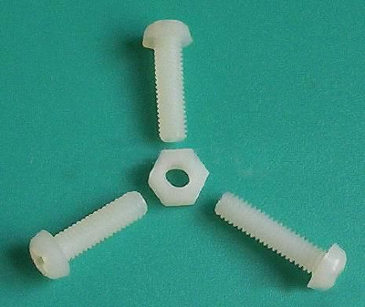 Nylon screws bolts