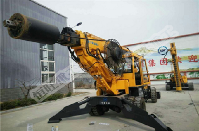 Wheel type rotary drilling rig