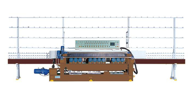 Glass straight-line beveling machine