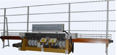 Glass straight-line beveling machine