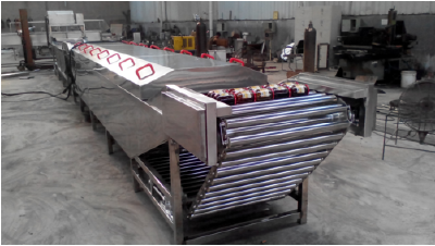Sweet and sour garlic sterilization pipeline