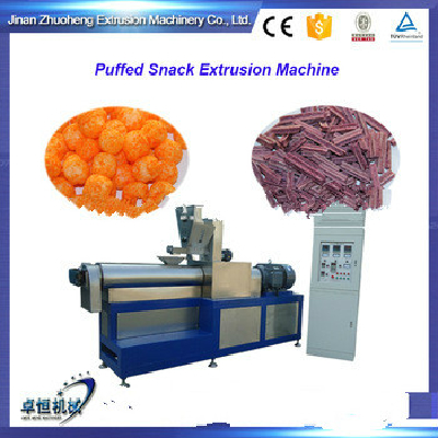 Fried and baked corn snack food production machine line