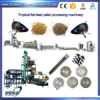 Tropical fish feed extruder processing machinery