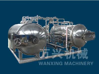   Semi-automatic double boiler hot water circulating in parallelsterilization pot