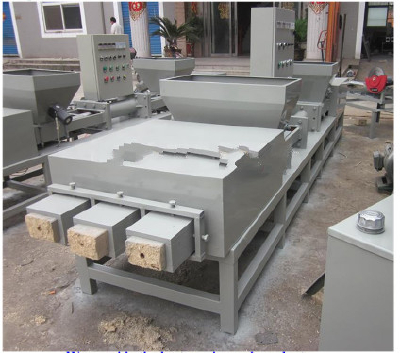 Two head sawdust pallet wood chip block hot extruding machine