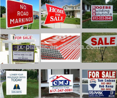 Eco-friendly pp hollow plastic sign board  with ISO,FDA certificate