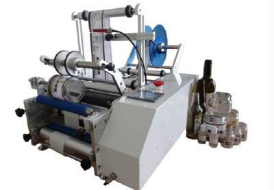 Semi automatic round bottle labeling machine