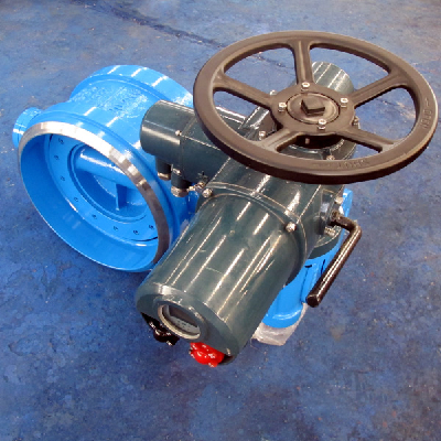 Electric butt welded butterfly valve DN400