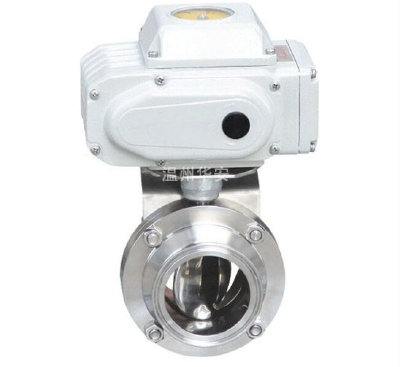 304/316 sanitary stainless steel electric butterfly valve