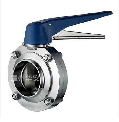 304/316 grade health plastic duck mouth handle butterfly valve